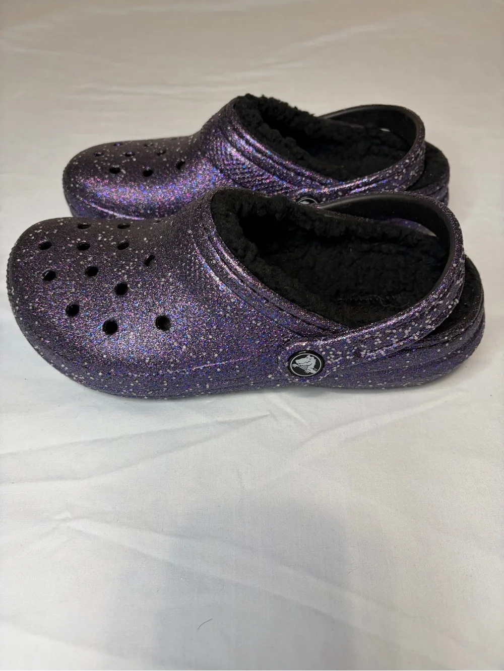CROCS glittery purple